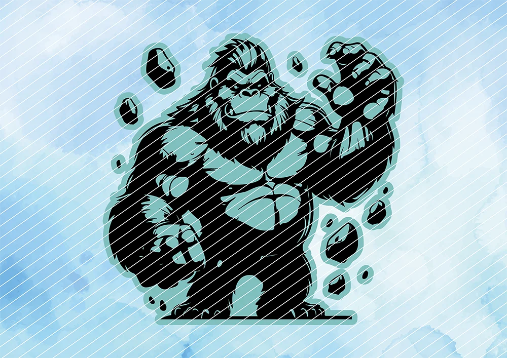 Power Gorilla // Bügelbild