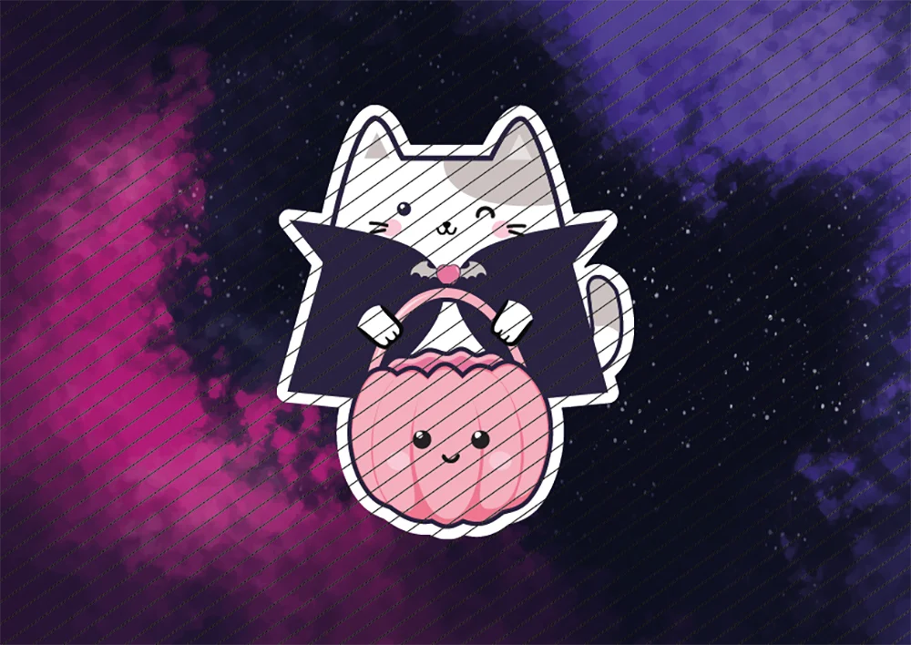 Vampir-Katze // Bügelbild