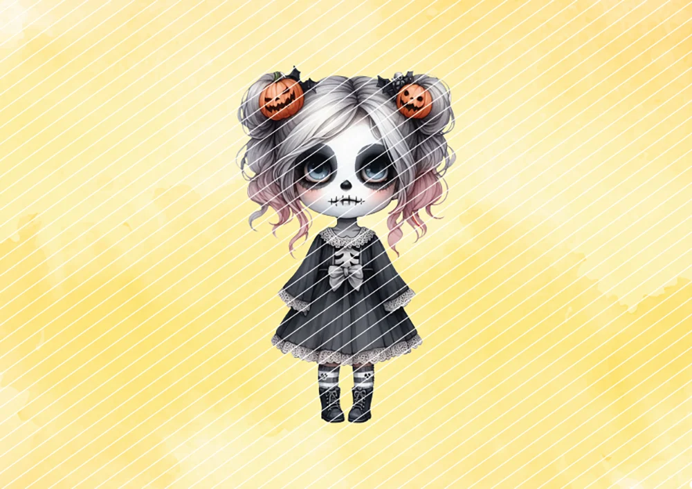 Gruseliges Mädchen // Bügelbild