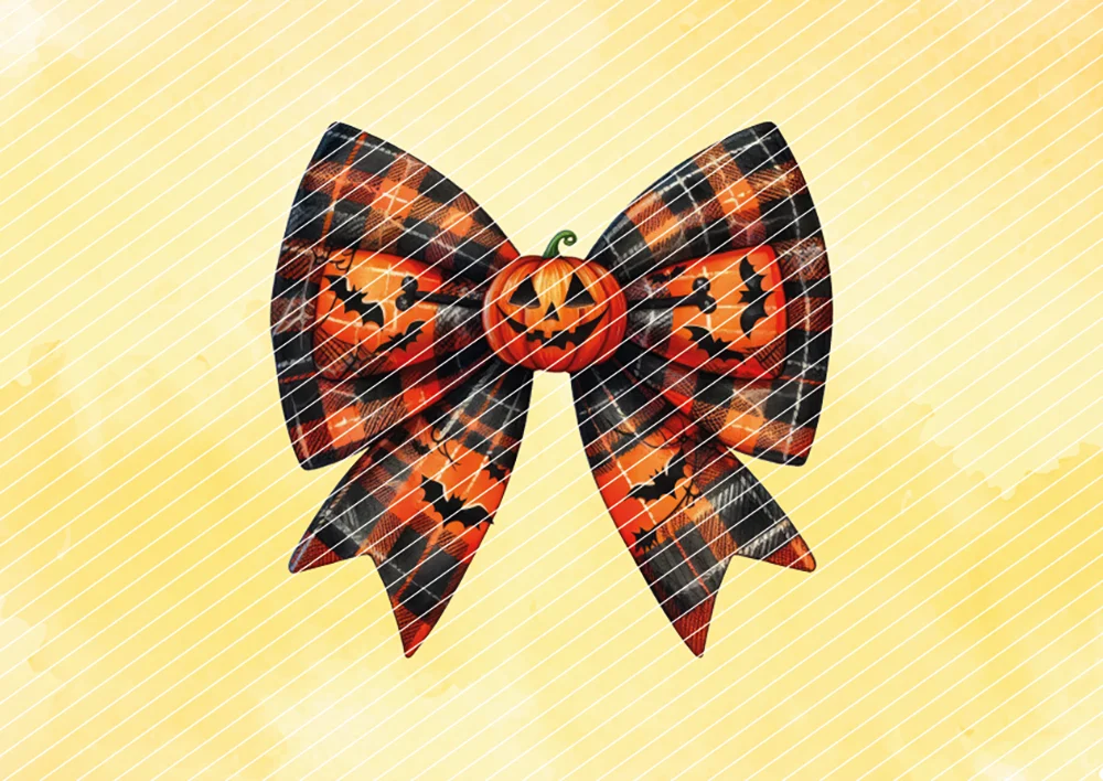 Halloween-Schleife // Bügelbild