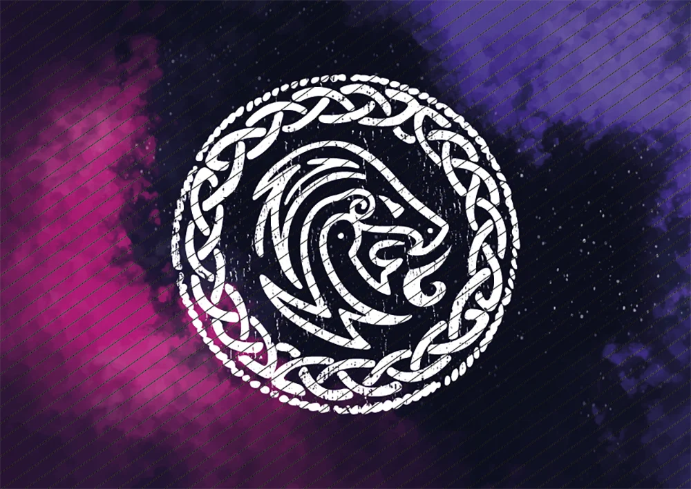 Verschlungene Wikinger-Rune // Bügelbild