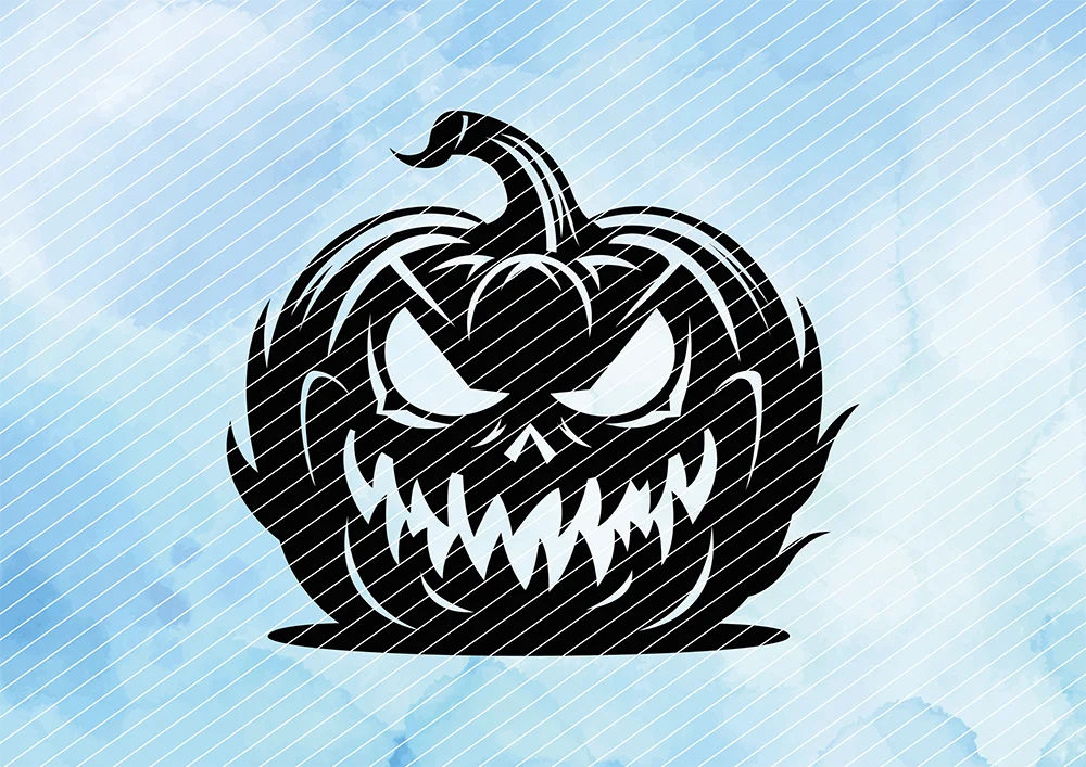 Gruseliger Kürbis // Plotterdatei SVG Vektor Grafik