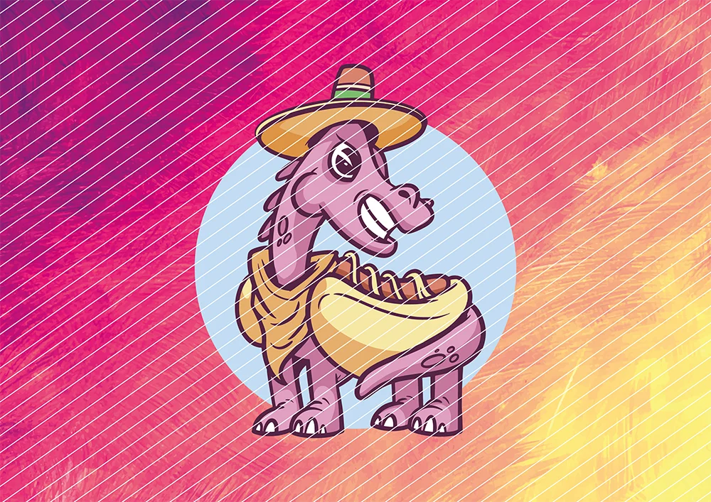 Hot-Dog Dinosaurier // Bügelbild