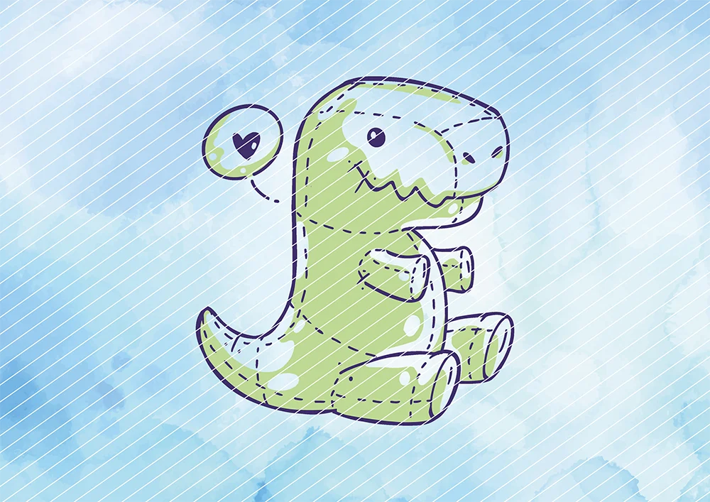 Dino Plüschie // Bügelbild