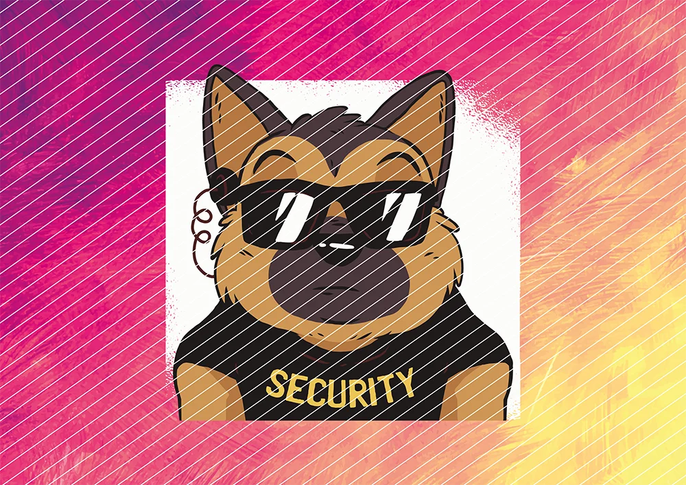 Security-Hund // Bügelbild
