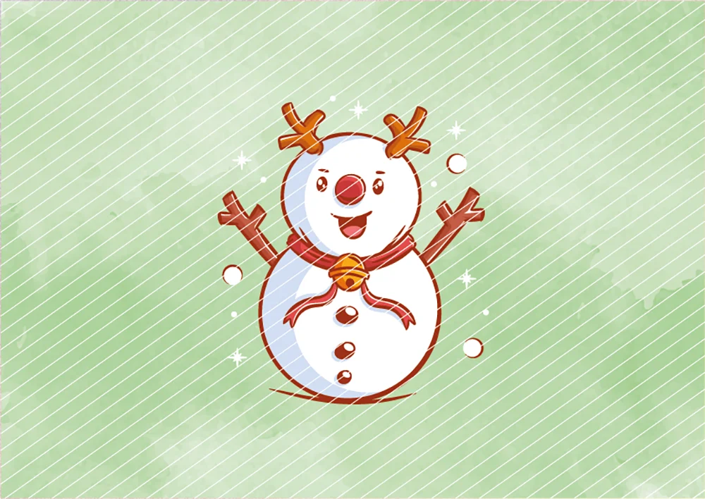 Jubelnder Schneemann // Bügelbild