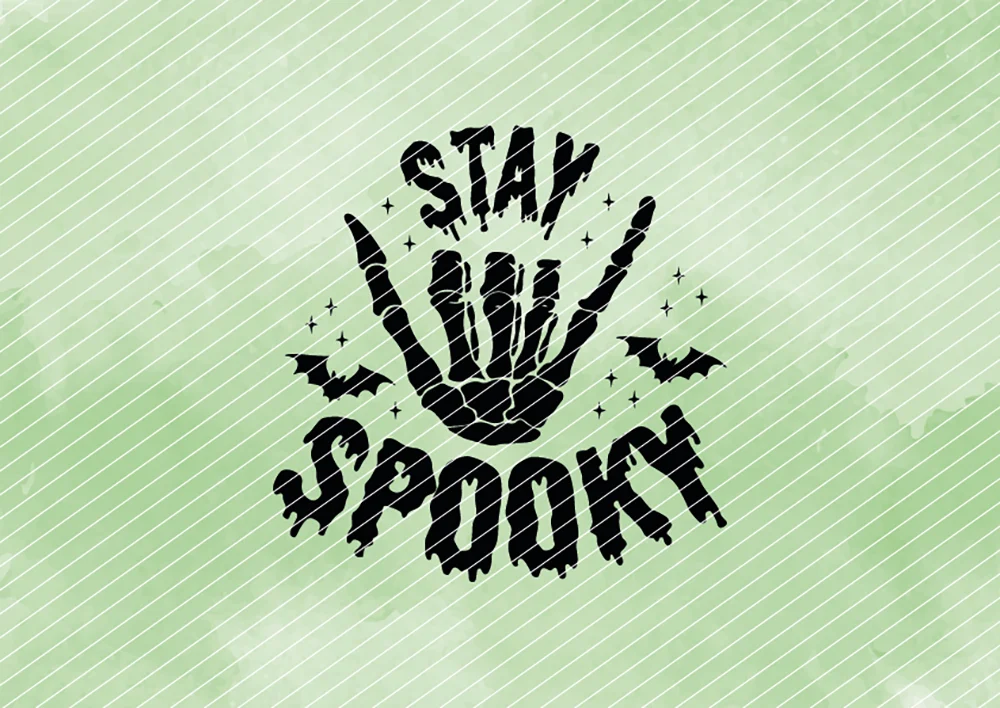 Stay Spooky Skelett-Hand // Bügelbild