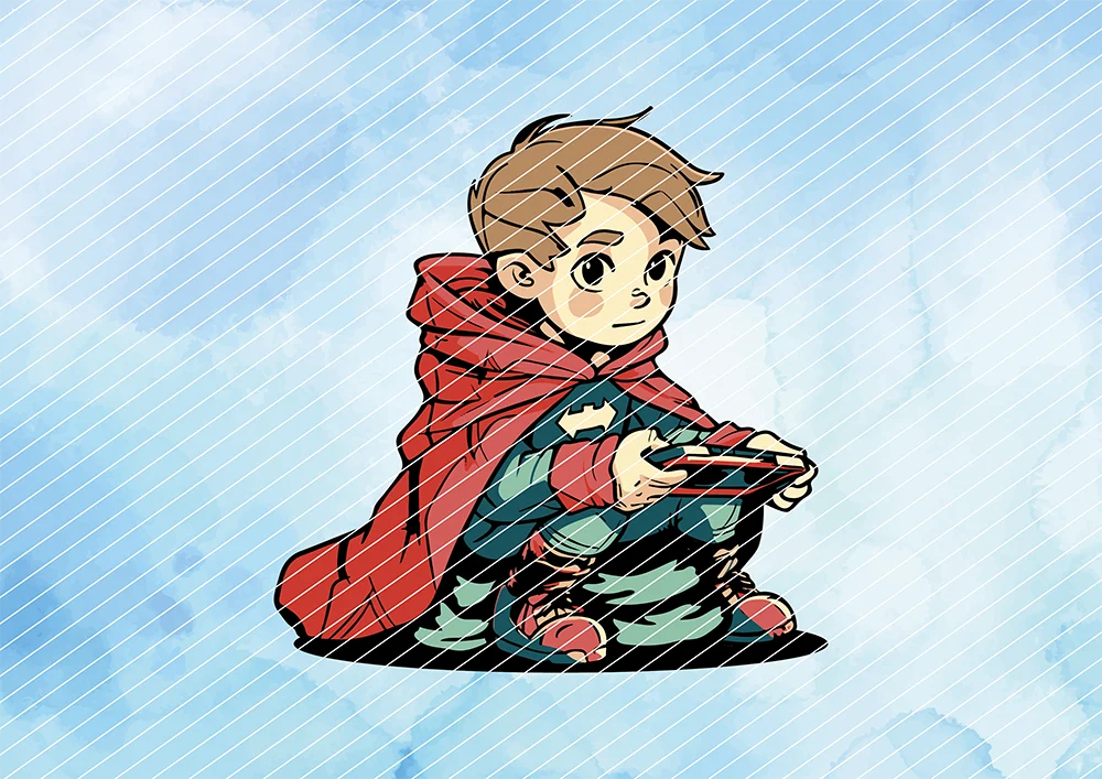 Gamer Superheld // Bügelbild