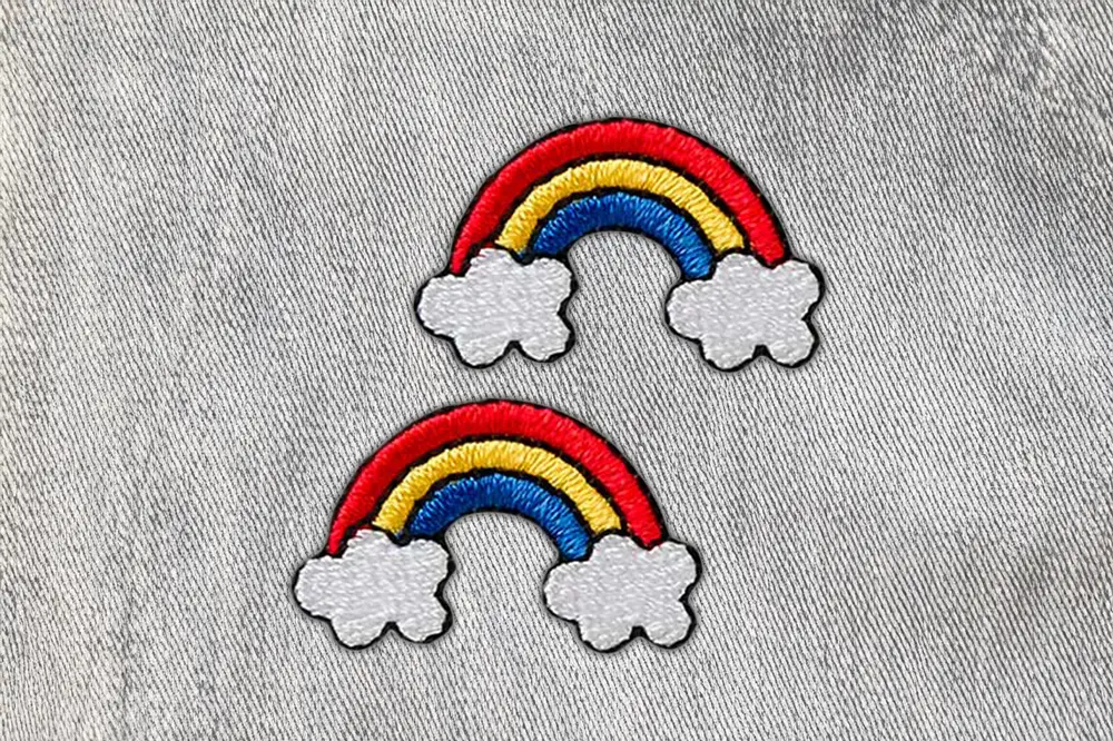 Zwei Regenbogen-Patches im Set  // Patch bzw. Aufnäher