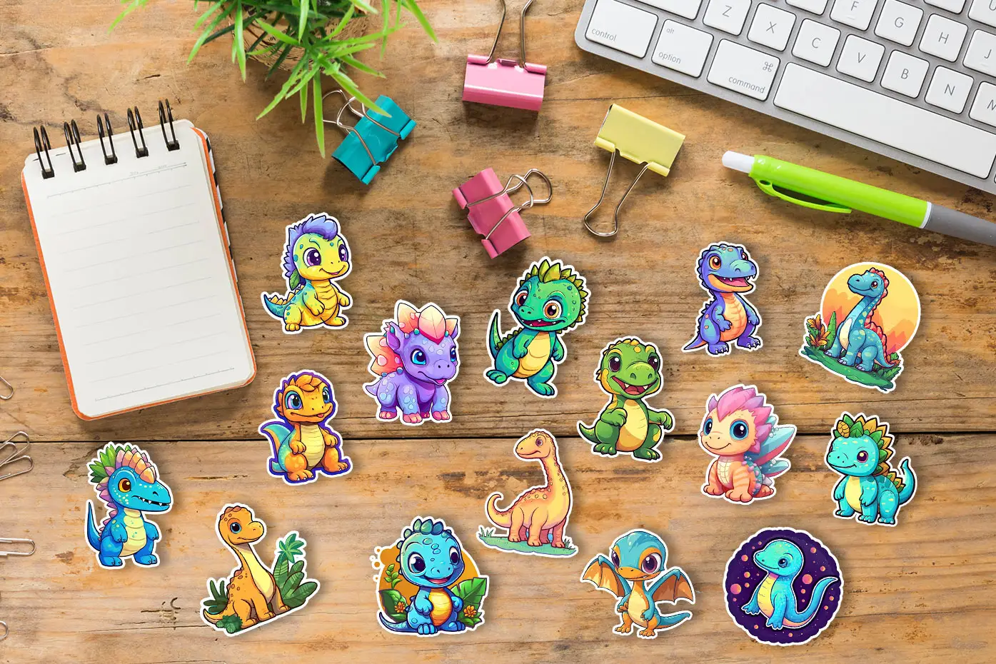 Dinosaurier // 15er Sticker-Set