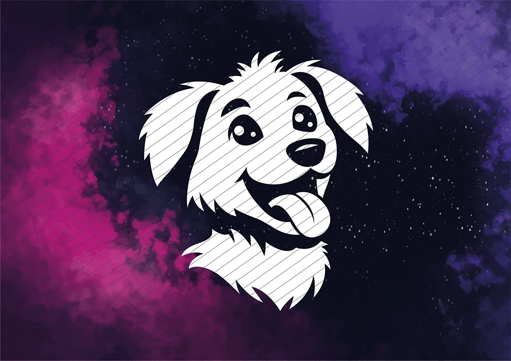 Fröhlicher Hund // Plotterdatei SVG Vektor Grafik