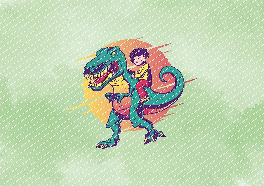 Gaming T-Rex // Bügelbild