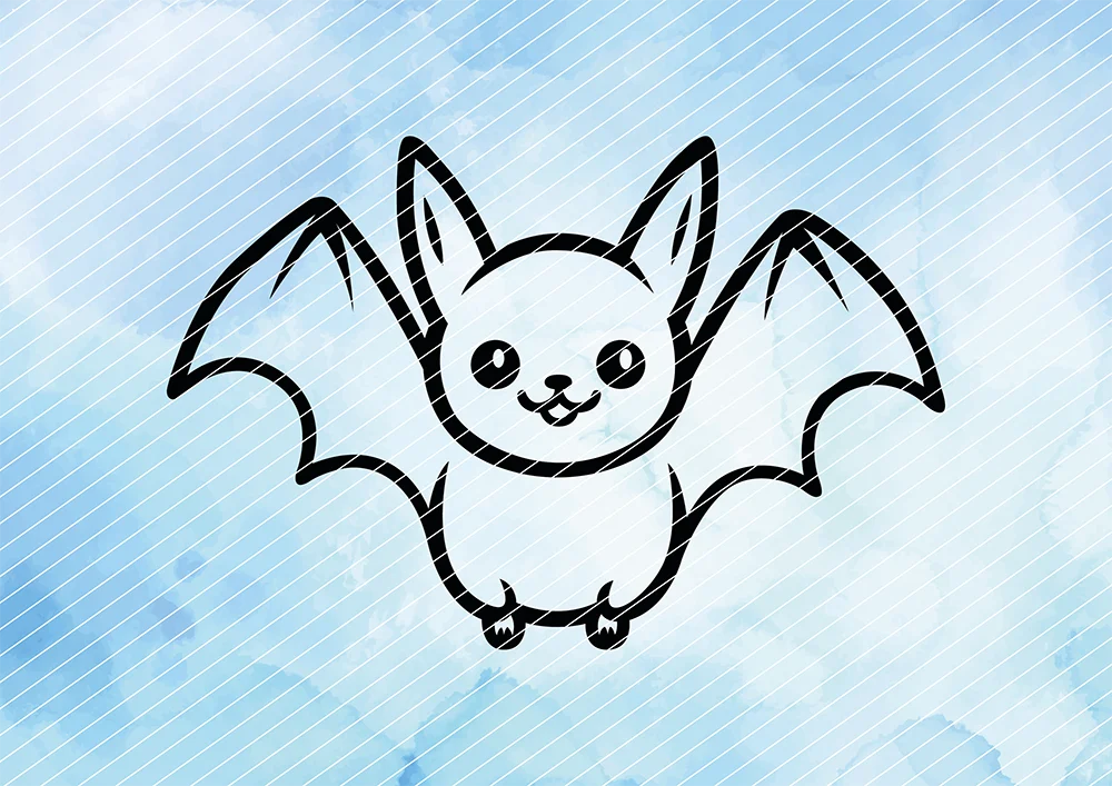 Süße Fledermaus // Plotterdatei SVG Vektor Grafik