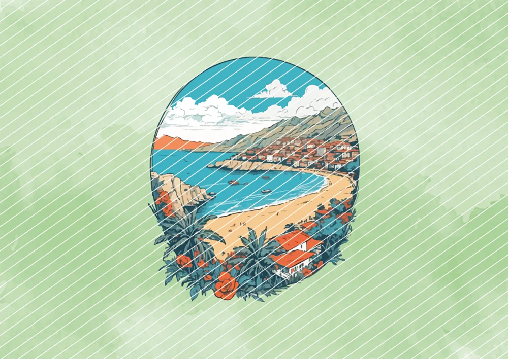 Urlaub an der Küste // Bügelbild