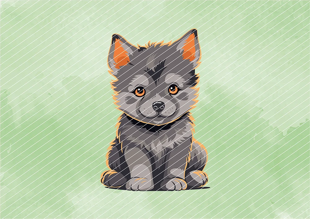 Wolfswelpe // Bügelbild