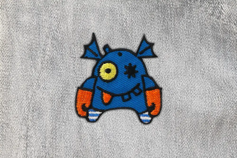 Blau-rotes Monsterchen // Patch bzw. Aufnäher