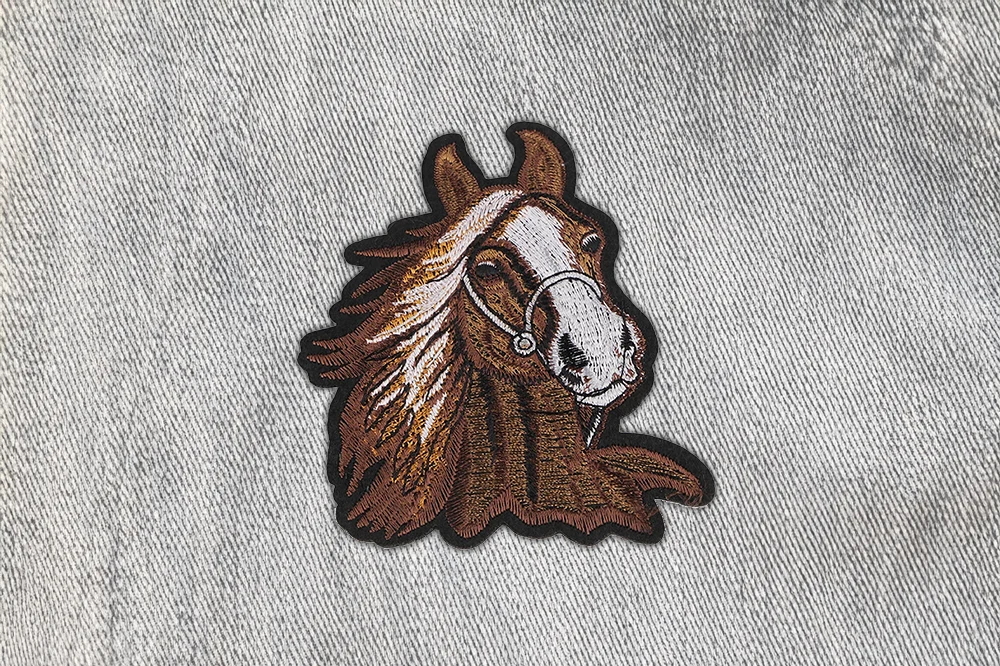 Pferd mit Blesse Aufbügler // Patch bzw. Aufnäher