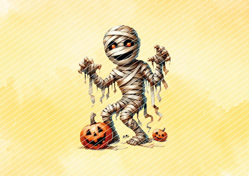 Halloween Mumie // Bügelbild