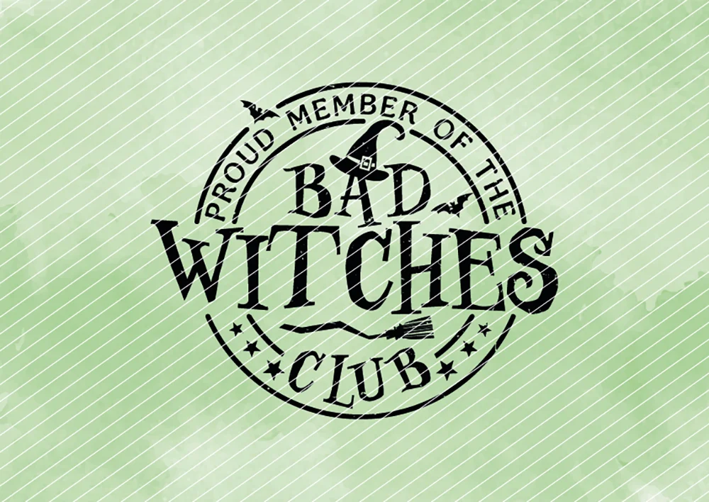 Bad Witches Club - Schwarze Version // Bügelbild