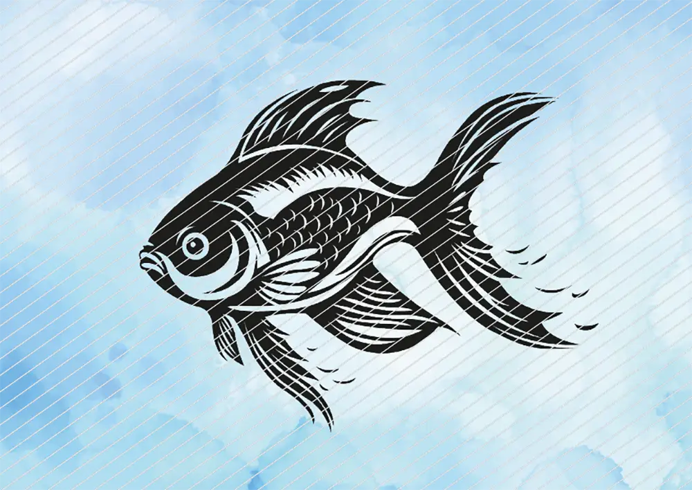 Fisch mit kleinen Details // Plotterdatei