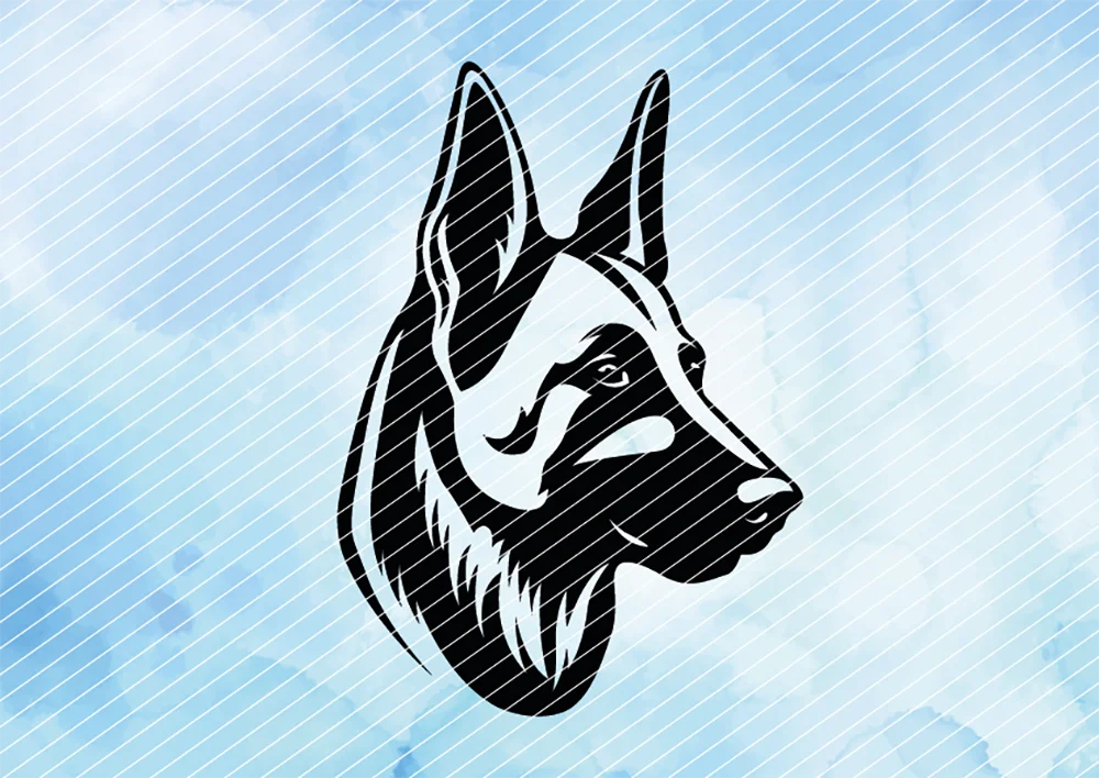 Malinois - Belgischer Schäferhund // Plotterdatei SVG Vektor Grafik