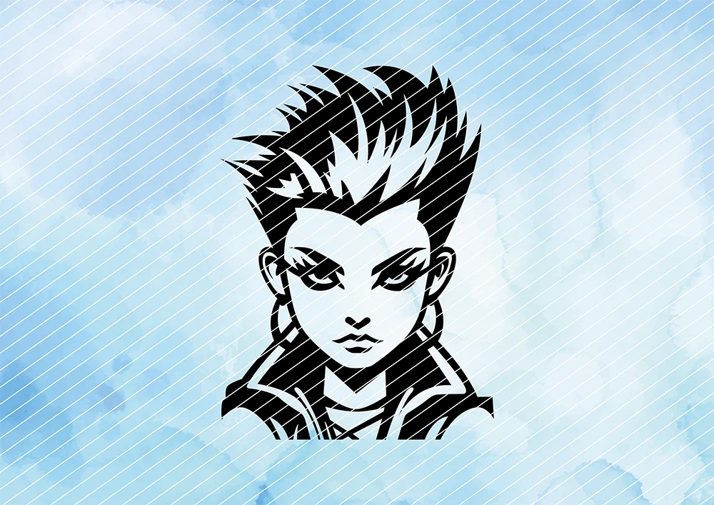 Punkiges Mädchen // Plotterdatei SVG Vektor Grafik