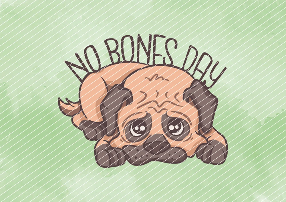 No Bones Day // Bügelbild