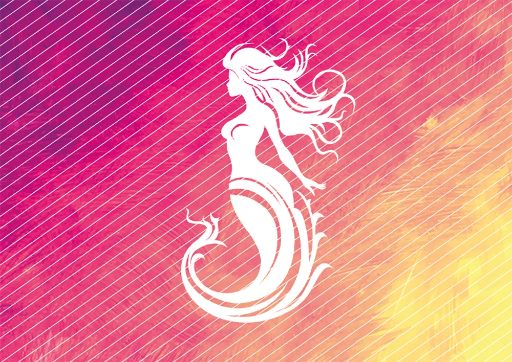 Meerjungfrau für maritime Idee // Plotterdatei SVG Vektor Grafik