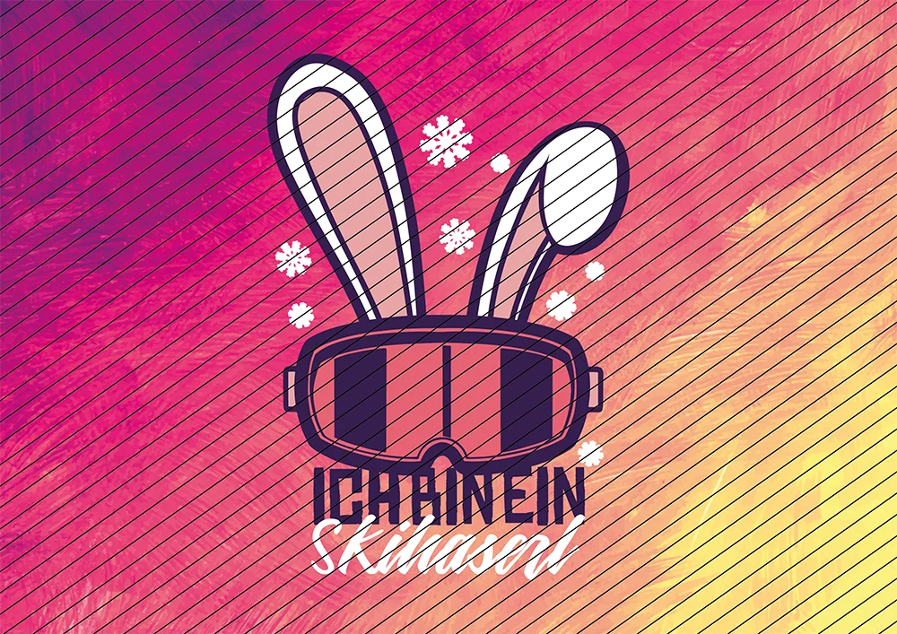 Ich bin ein Skihaserl // Bügelbild