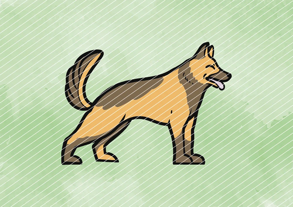 Deutscher Schäferhund // Bügelbild