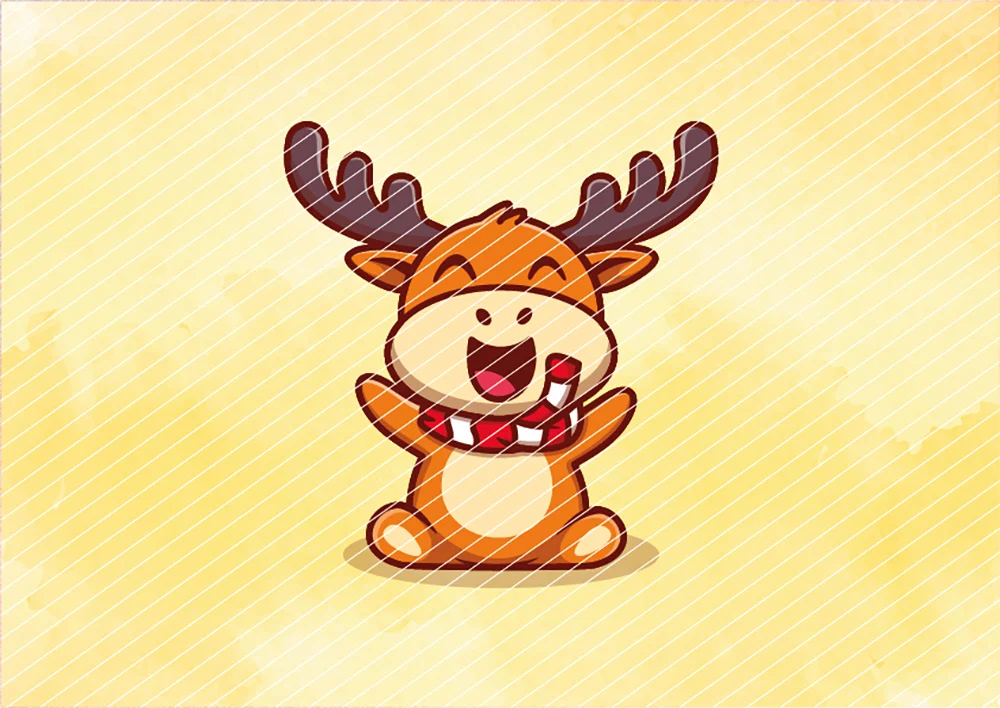 Jubelndes Rentier // Bügelbild