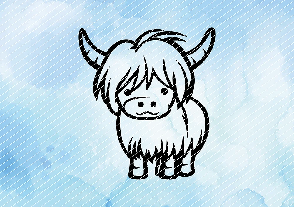 Highland-Cattle // Plotterdatei SVG Vektor Grafik