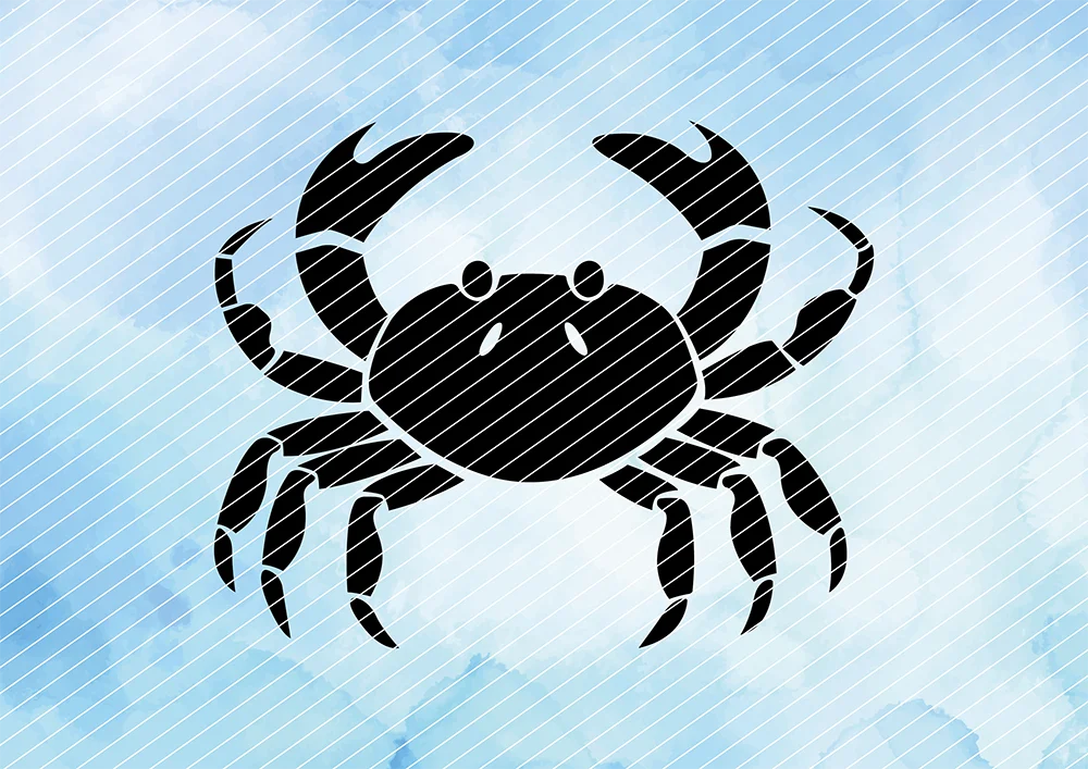 Krabbe für maritime Idee // Plotterdatei SVG Vektor Grafik