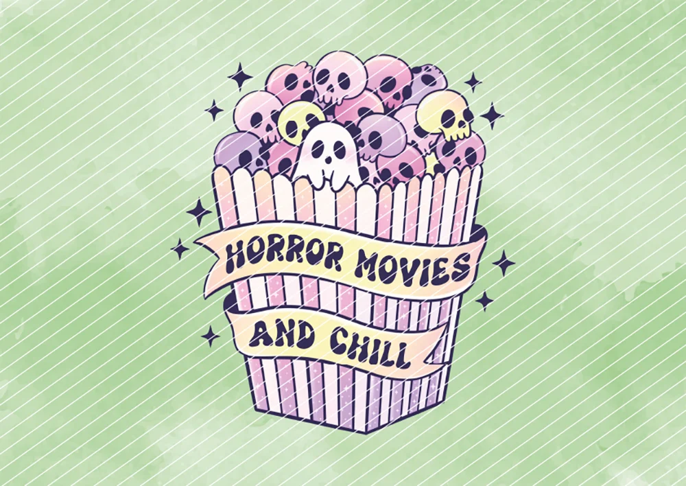Horror Movies And Chill // Bügelbild
