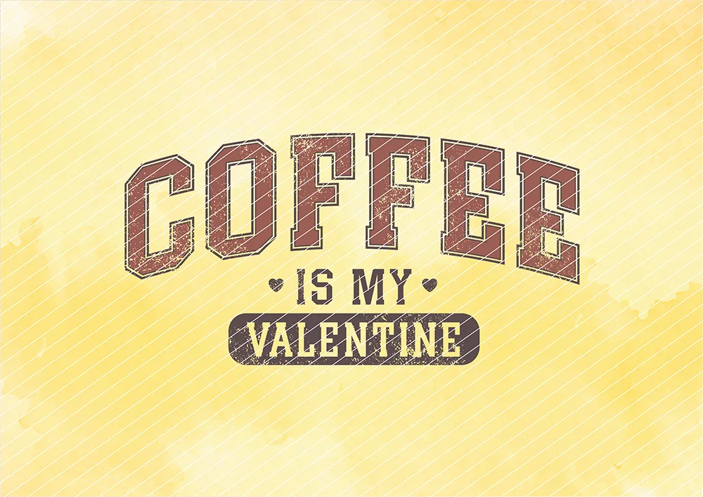 Coffee is my valentine // Bügelbild