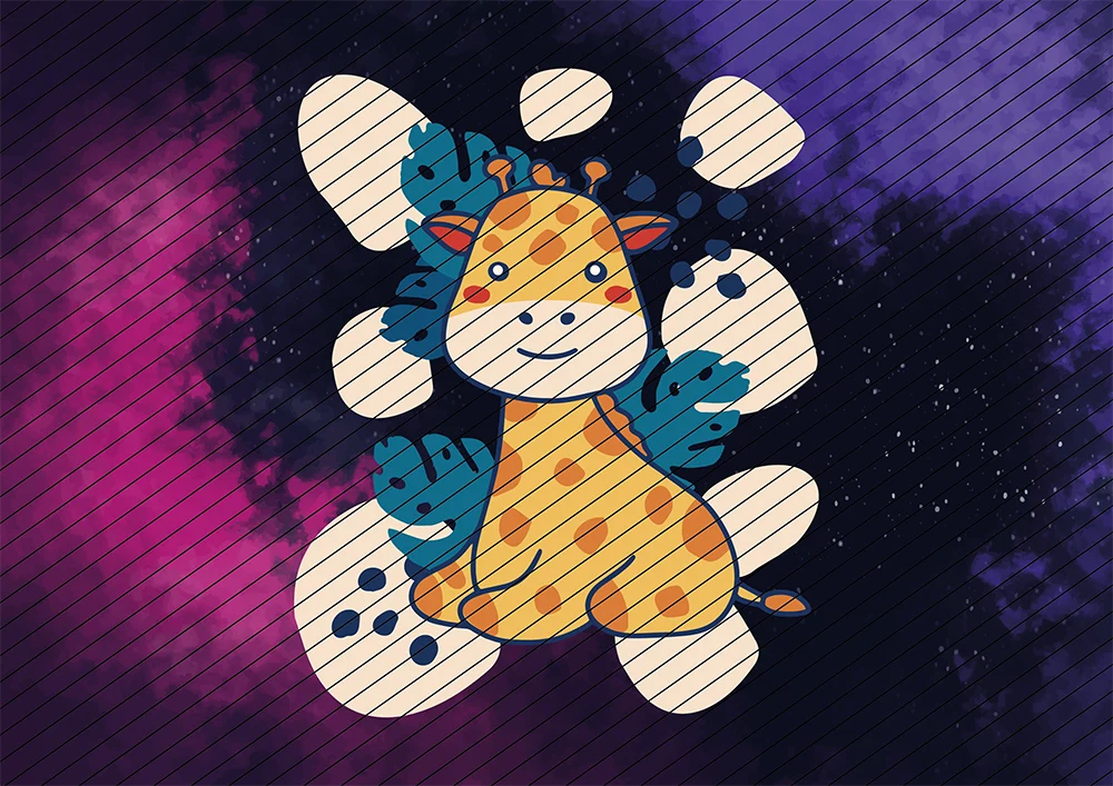 Giraffen-Baby // Bügelbild