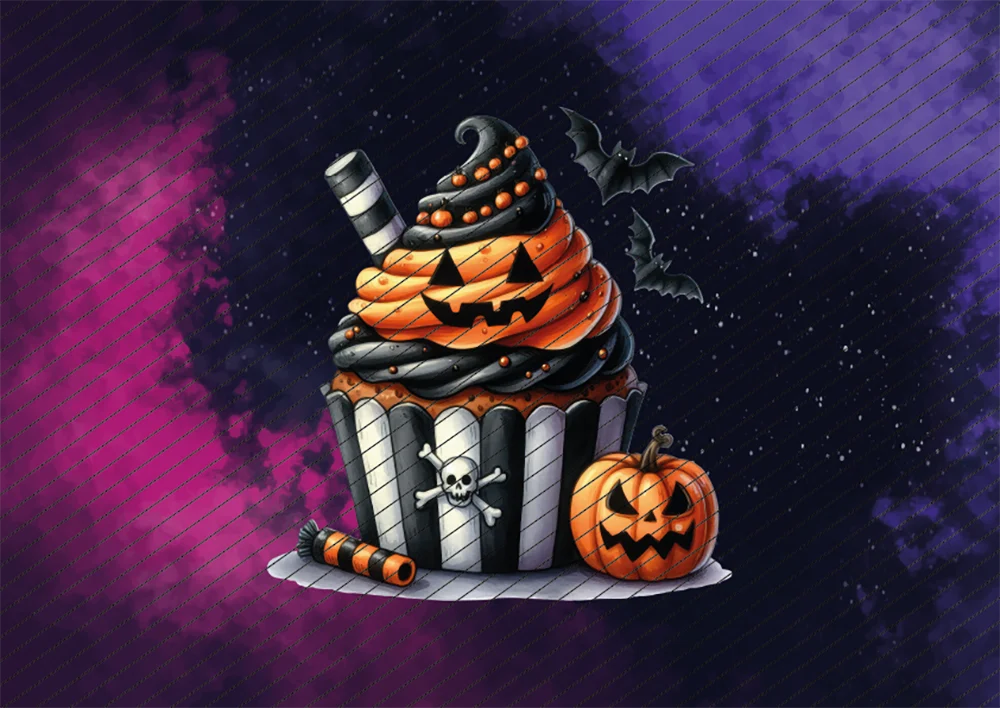 Halloween Cupcake // Bügelbild