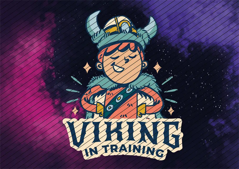 Wikinger im Training // Bügelbild