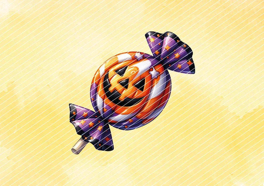 Halloween Bonbon // Bügelbild