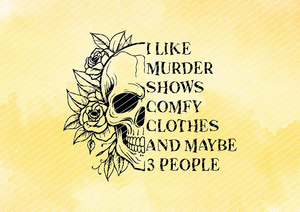 I like murder shows // Bügelbild