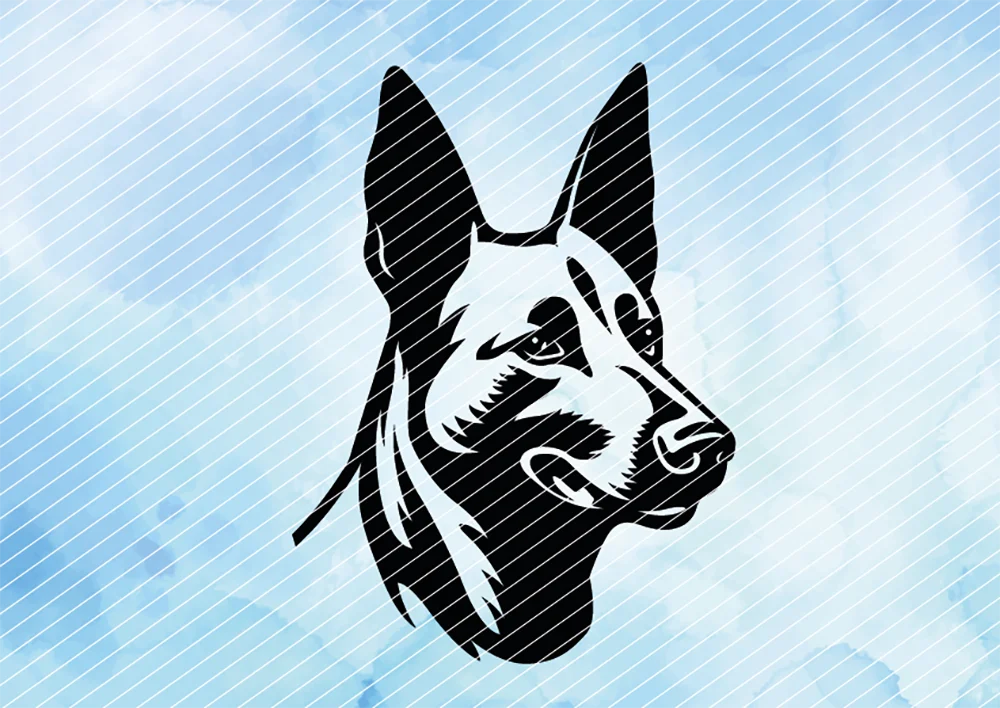 Malinois - Belgischer Schäferhund // Plotterdatei SVG Vektor Grafik