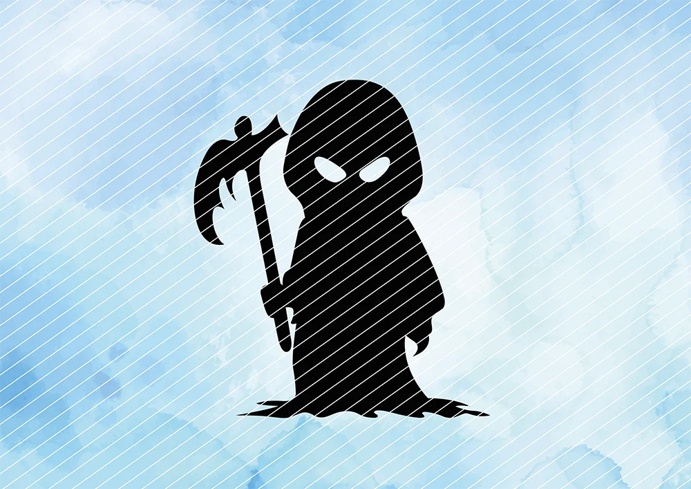 Tod mit Sense // Plotterdatei SVG Vektor Grafik